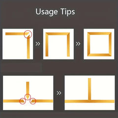 Beautiful Seam Sticker In Golden Used For Decorating Ceramic Tile Patterns On Floors And Walls, As Well As Ceiling Edges.