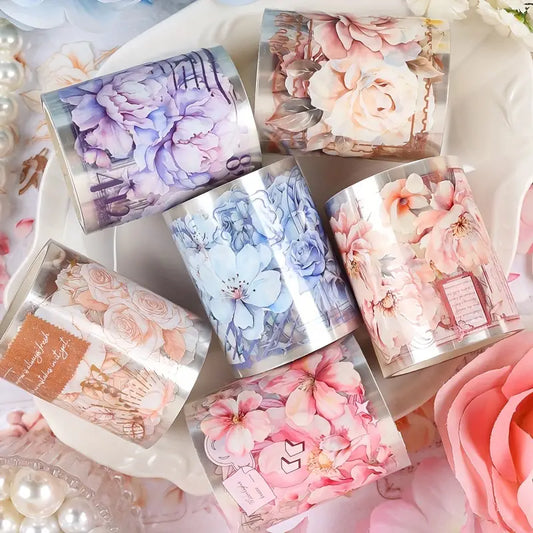 Floral Washi Tape Set for Scrapbooking & Crafting  (Random colour) 1pcs
