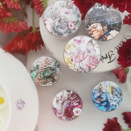 Floral Washi Tape Set for Scrapbooking & Crafting  (Random colour) 1pcs